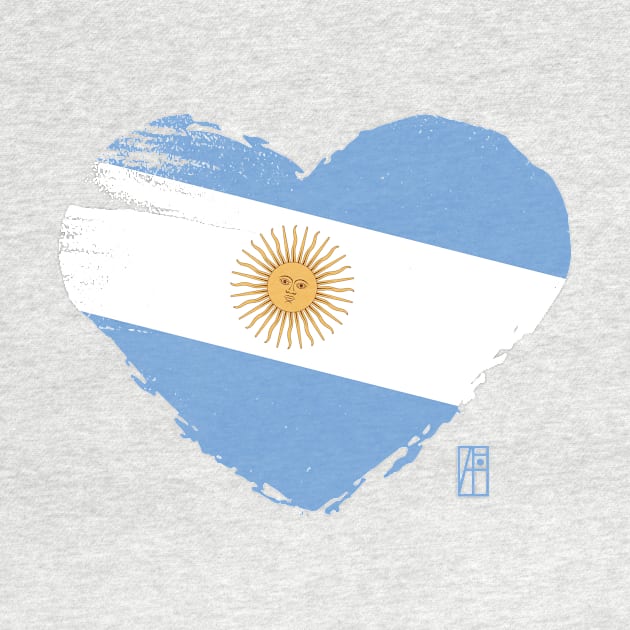 I love my country. I love Argentina. I am a patriot. In my heart, there is always the flag of Argentina. by ArtProjectShop